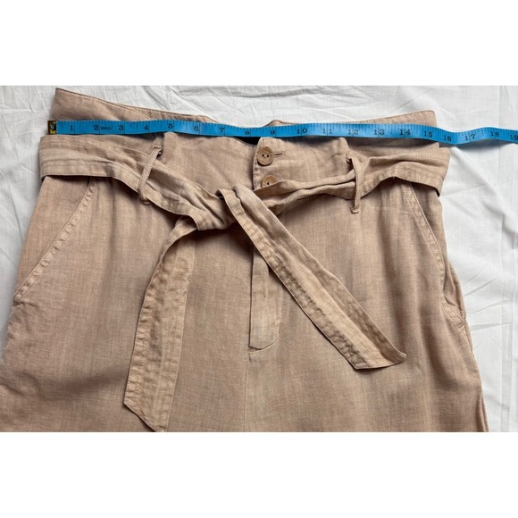 Nicole Miller New York Linen Wide Leg Belted High Waisted Pants Women's Size 8 - Picture 5 of 12